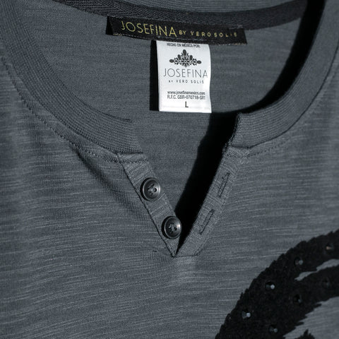 Tee con botones Gallo velvet