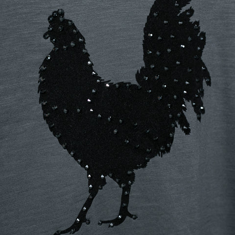 Tee con botones Gallo velvet