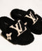 Louis vuitton faux fur slides Talla 6