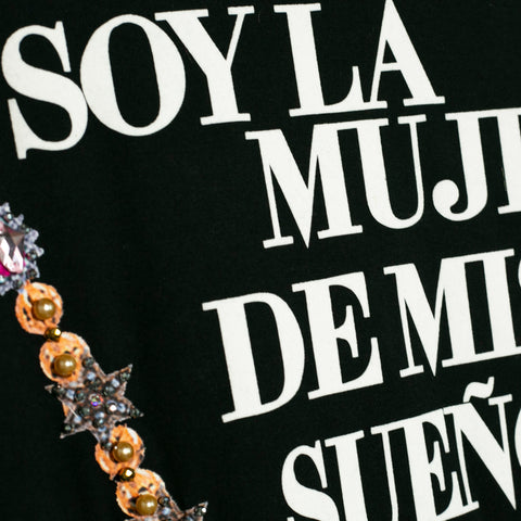 TEE NEGRA COLLAR SOY LA MUJER DE MIS SUEÑOS
